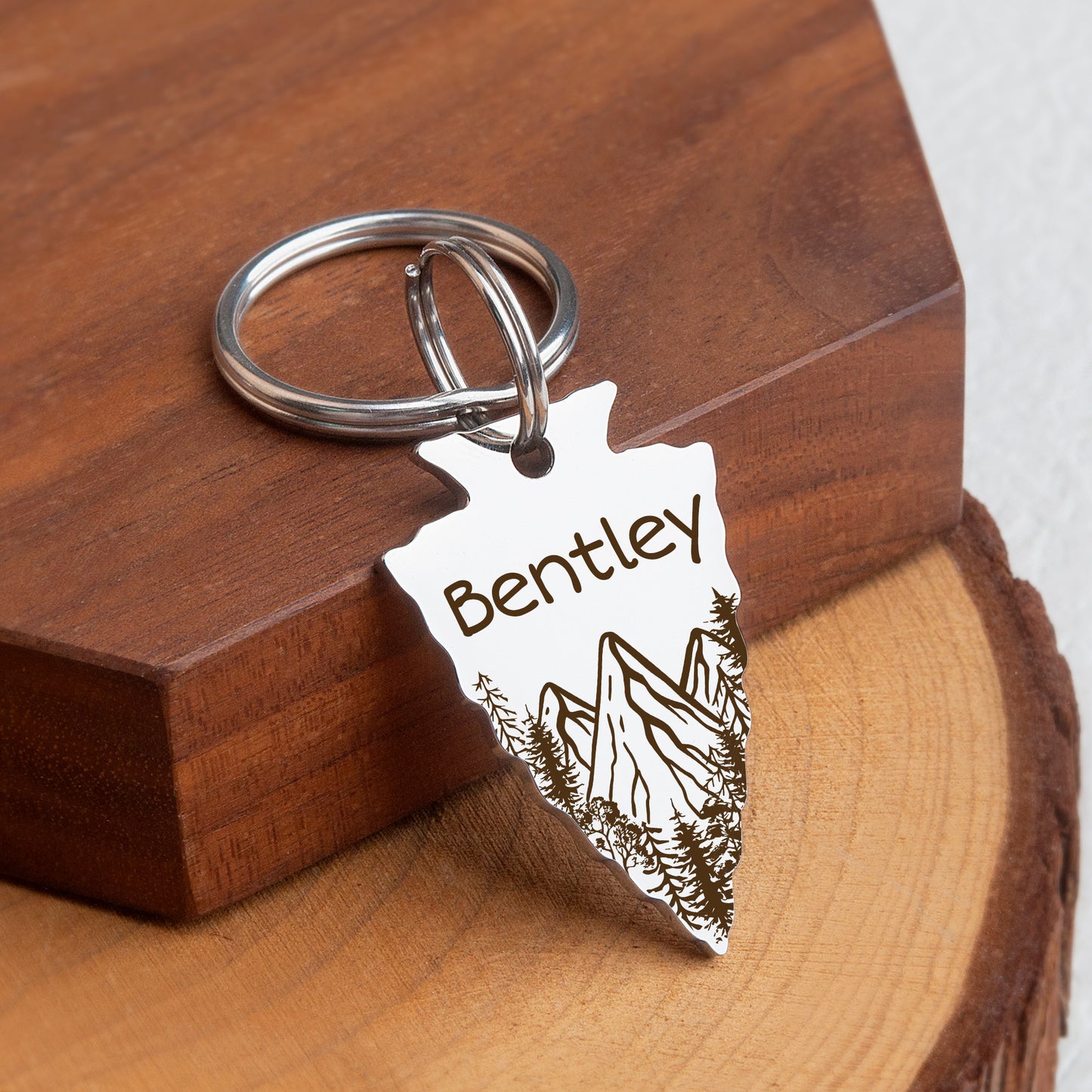 Moutain Peak Arrowhead Pet Tag