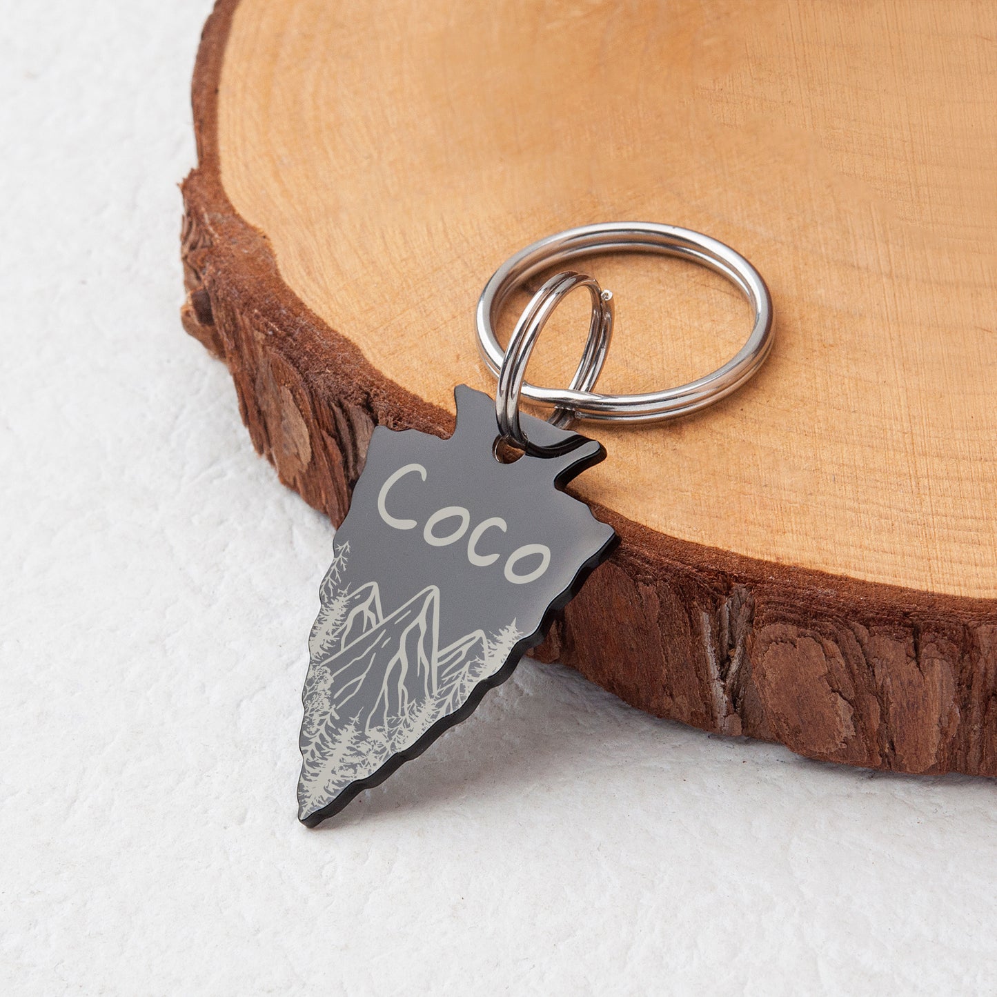 Moutain Peak Arrowhead Pet Tag