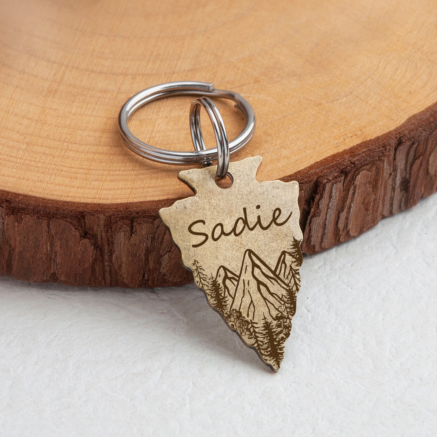 Moutain Peak Arrowhead Pet Tag