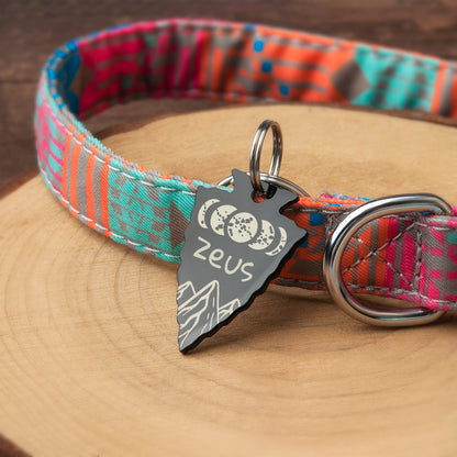 Moon Phases Arrowhead Pet Tag