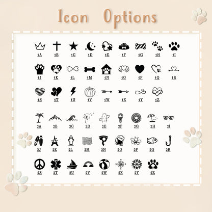 Personalized Moon Shaped Pet ID Tag