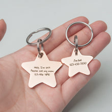 Load image into Gallery viewer, Personalized Star Shaped Dersert Night Sky Themed Pet ID Dog Tag
