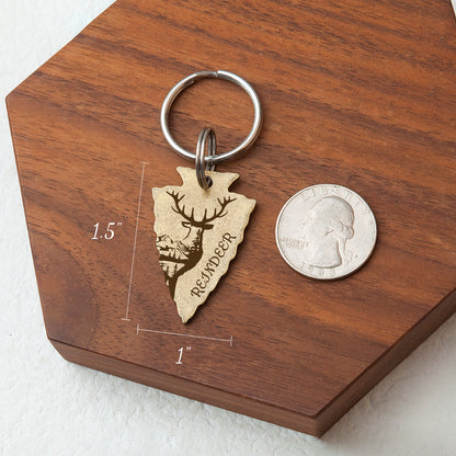 Arrowhead Deer Design Pet ID Tag