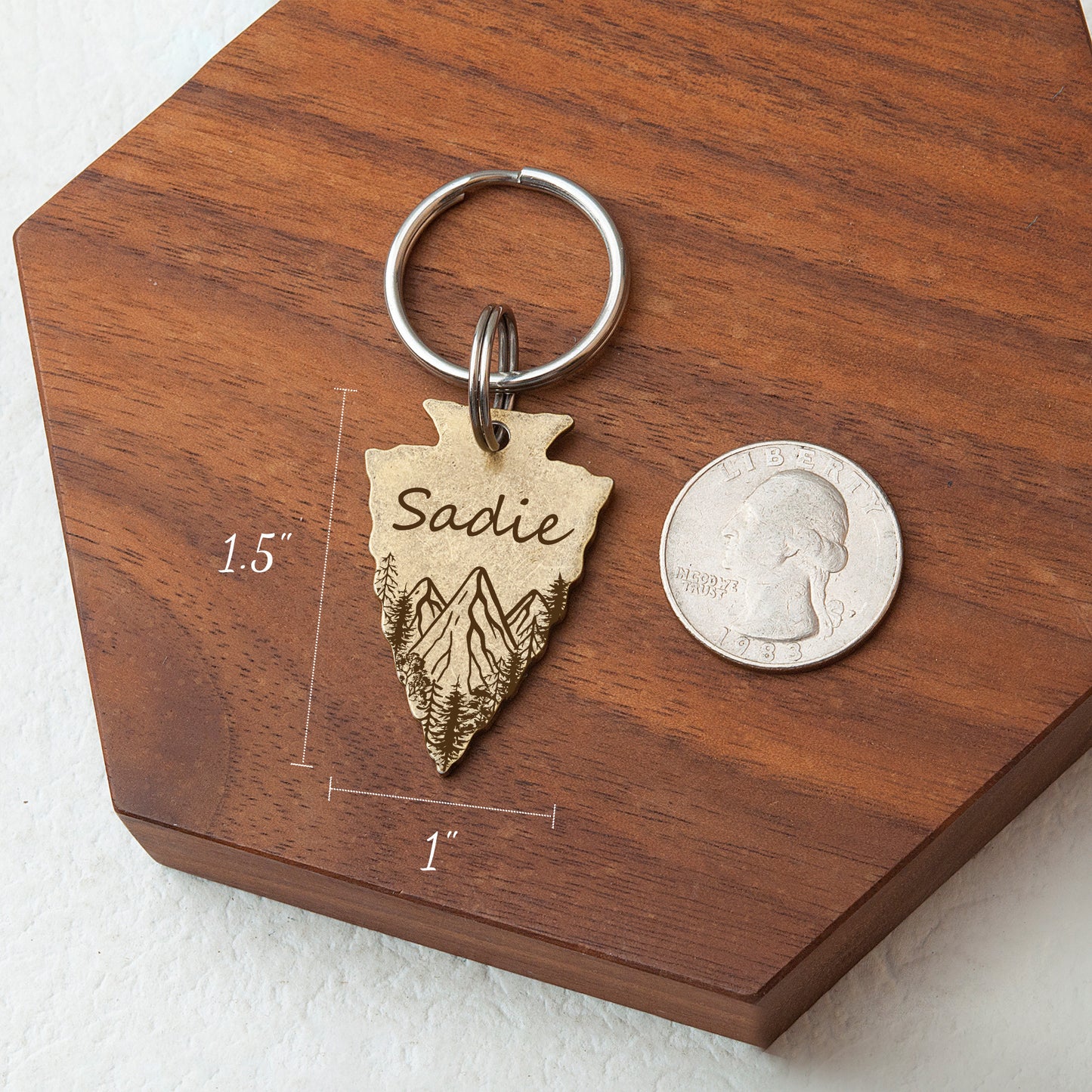 Moutain Peak Arrowhead Pet Tag