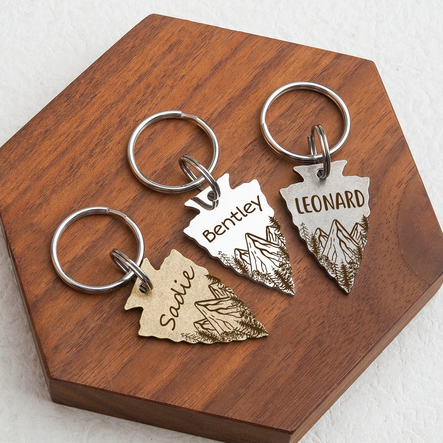 Moutain Peak Arrowhead Pet Tag
