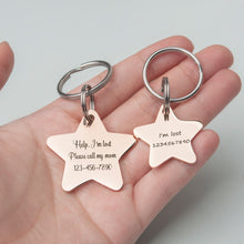 Load image into Gallery viewer, Personalized Star Shaped Wildflowers Pet ID Dog Tag
