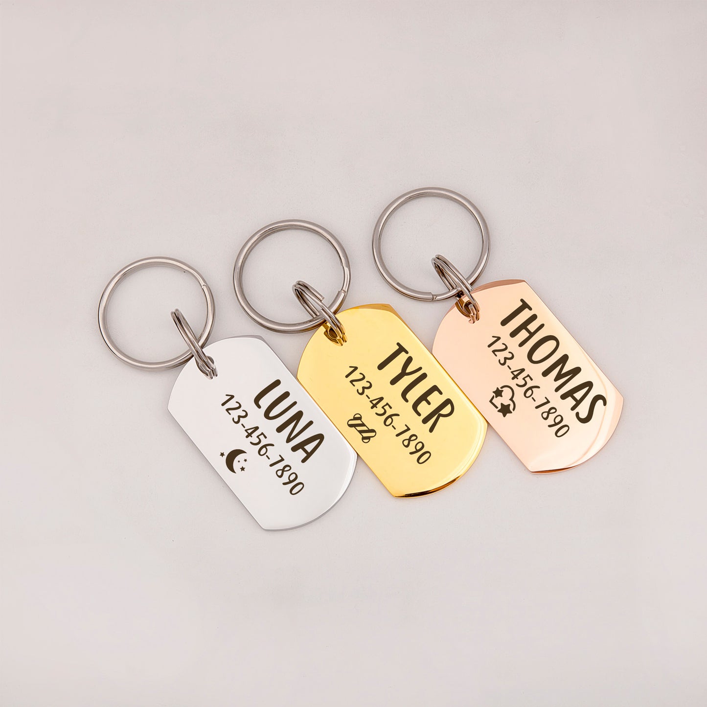 Horizontal Dog Tag Pet ID Tag