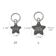 Load image into Gallery viewer, Personalized Star Shaped Dersert Night Sky Themed Pet ID Dog Tag
