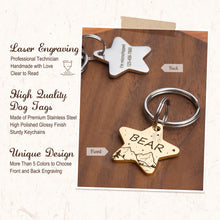 Load image into Gallery viewer, Personalized Star Shaped Mountain Starry Sky Themed Pet ID Dog Tag
