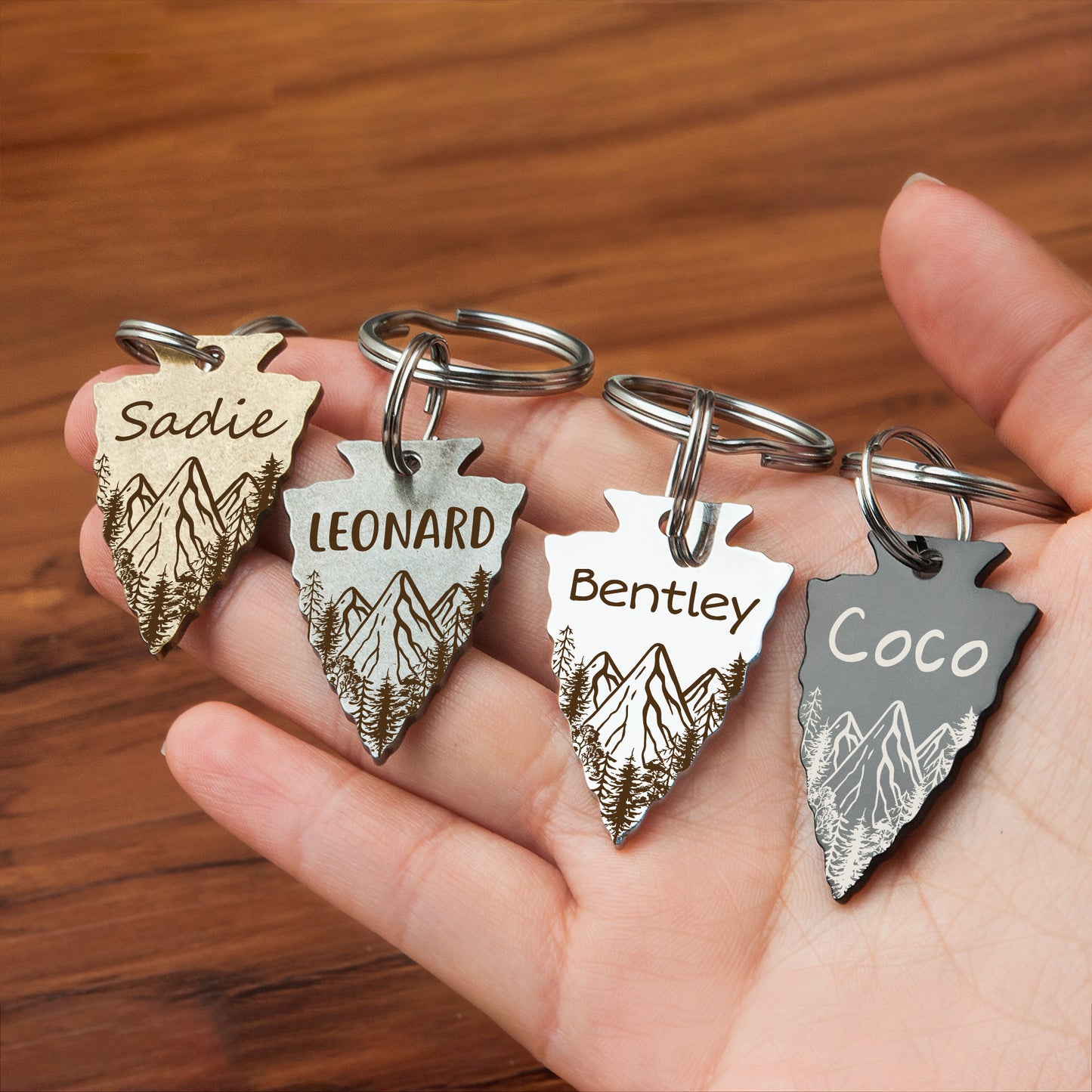 Moutain Peak Arrowhead Pet Tag