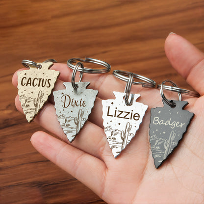 Starry Night Arrowhead Pet ID Tag