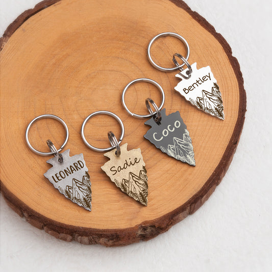 Moutain Peak Arrowhead Pet Tag