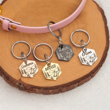 Load image into Gallery viewer, Custom Hexagon Sunrise Pet Tag, Dog/Cat Tags
