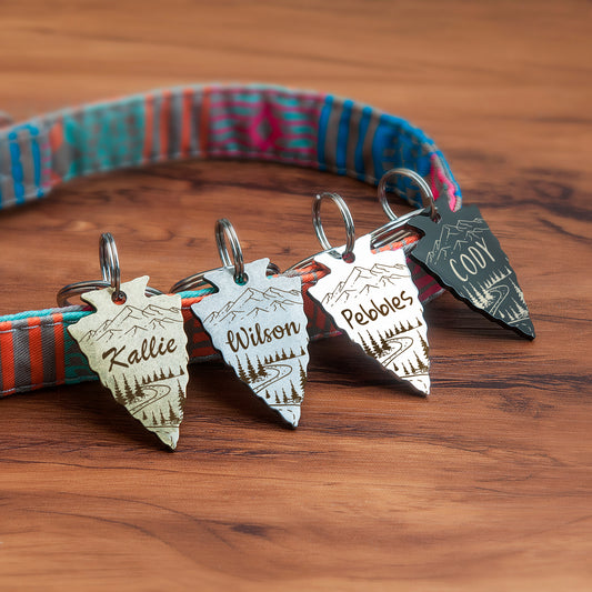 Mountain Road Arrowhead Pet Tag