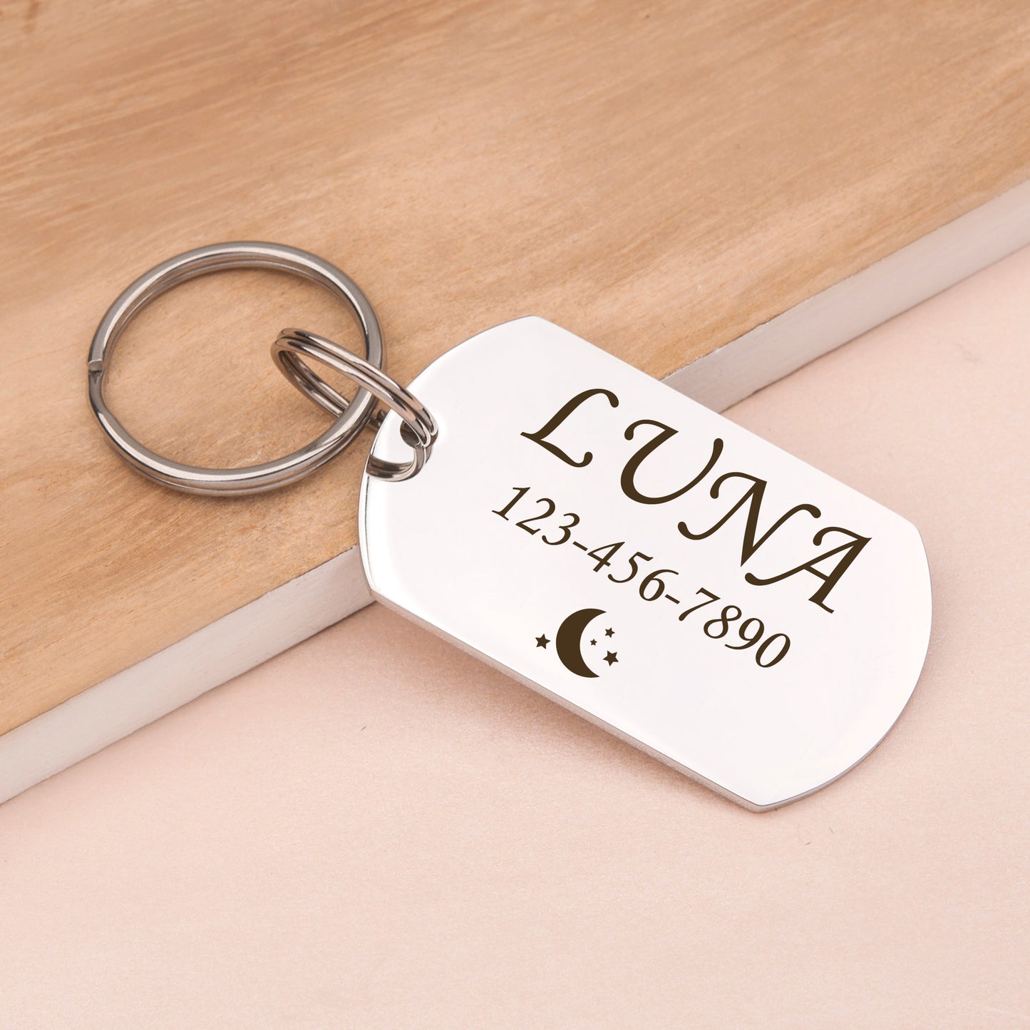 Horizontal Dog Tag Pet ID Tag