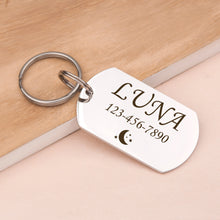 Load image into Gallery viewer, Personalized Dog Tag Shaped Horizontal Dog Tog Pet ID Tag
