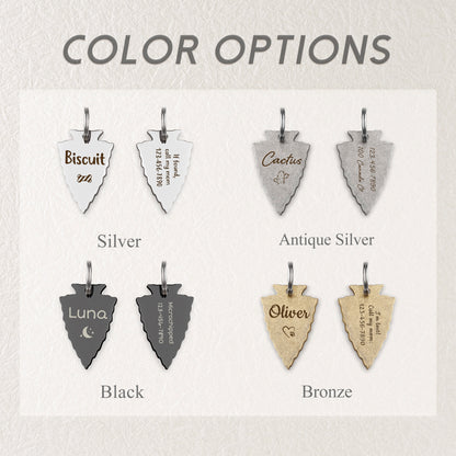 Name and Icon Arrowhead Pet Tag