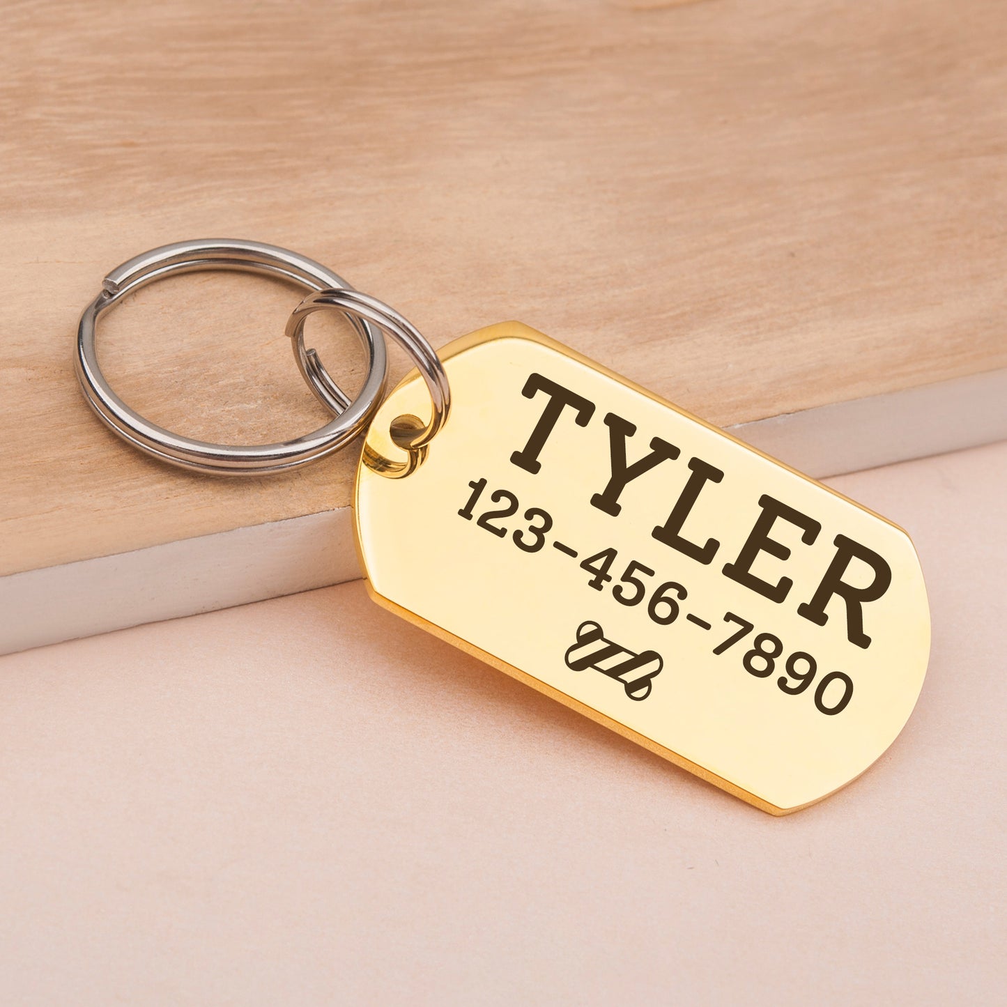 Horizontal Dog Tag Pet ID Tag