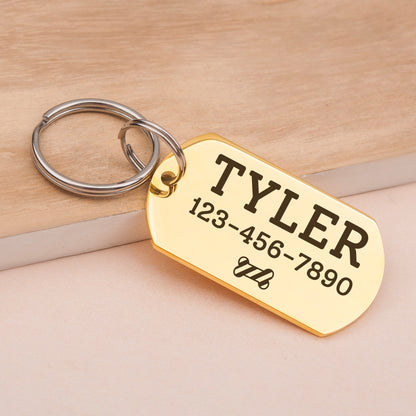 Horizontal Dog Tag Pet ID Tag