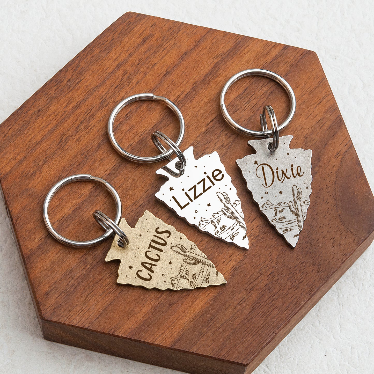 Starry Night Arrowhead Pet ID Tag