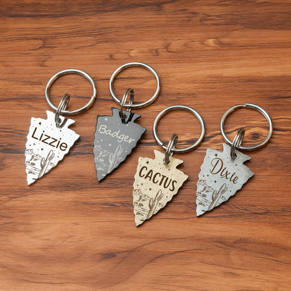 Starry Night Arrowhead Pet ID Tag