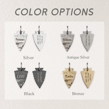 Mountain Road Arrowhead Pet Tag
