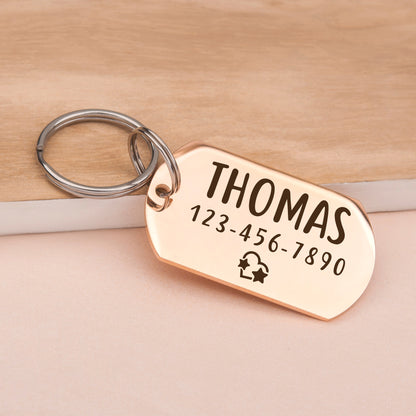 Horizontal Dog Tag Pet ID Tag