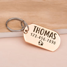 Load image into Gallery viewer, Personalized Dog Tag Shaped Horizontal Dog Tog Pet ID Tag
