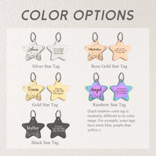 Load image into Gallery viewer, Personalized Star Shaped Dersert Night Sky Themed Pet ID Dog Tag
