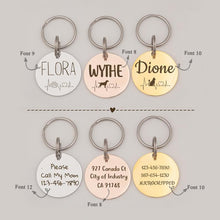 Load image into Gallery viewer, Personalized Round Shaped Dog Cat EKG Themed Pet ID Dog Tag
