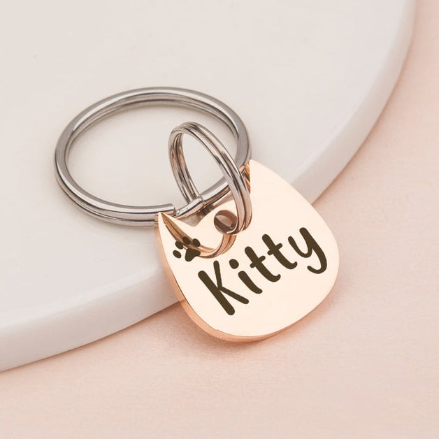 Cat Head Name and Icon Pet ID Tag