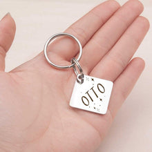 Load image into Gallery viewer, Personalized Diamond Shaped Name and Frame Pet ID Tag
