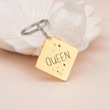 Load image into Gallery viewer, Personalized Diamond Shaped Name and Frame Pet ID Tag
