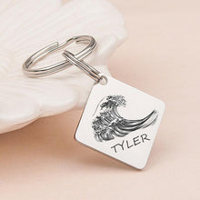 Load image into Gallery viewer, Personalized Diamond Shaped Landscape Themed Pet ID Dog Tag
