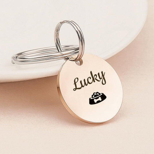 Round Name and Icon Pet ID Dog Tag