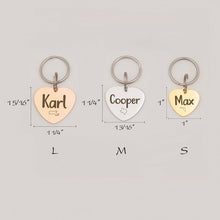 Load image into Gallery viewer, Personalized Heart Shaped Name &amp; State Icon Pet ID Dog Tag
