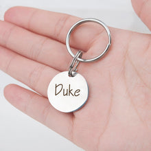 Load image into Gallery viewer, Personalized Round Shaped Name and Number Pet ID Dog Tag
