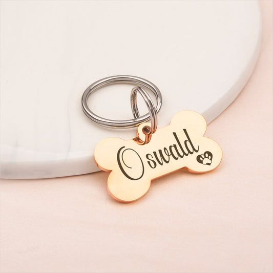 Name and Icon Dog Bone Pet Tag