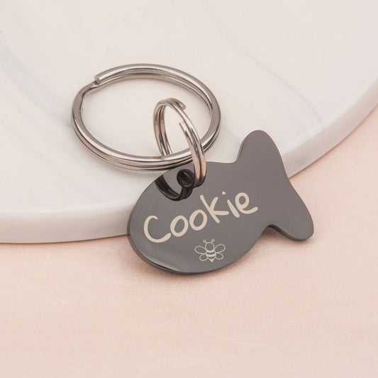 Fish Shaped Name and Icon Pet ID Tag