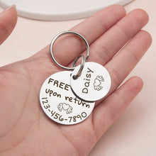 Load image into Gallery viewer, Personalized 2pc Round Shaped Quotes Pet ID Dog Tag
