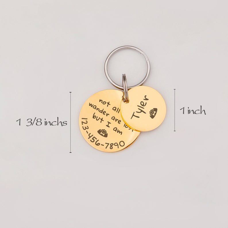 2pc Quotes Pet Tag