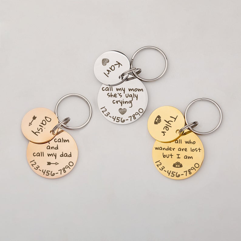 2pc Quotes Pet Tag