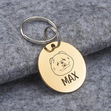 Load image into Gallery viewer, Personalized Dog Name Tag, Personalized Dog Tags Funny Dog Face Design
