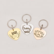 Load image into Gallery viewer, Personalized Heart Shaped Name and Frame Pet ID Dog Tag
