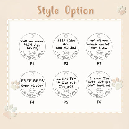 2pc Quotes Pet Tag