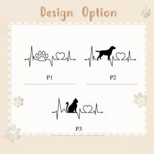 Load image into Gallery viewer, Personalized Round Shaped Dog Cat EKG Themed Pet ID Dog Tag
