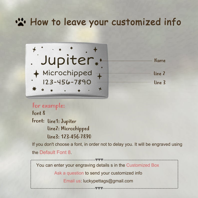 Silicon Slide-On Silent Pet ID Name Tag