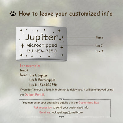 Silicon Slide-On Silent Pet ID Name Tag