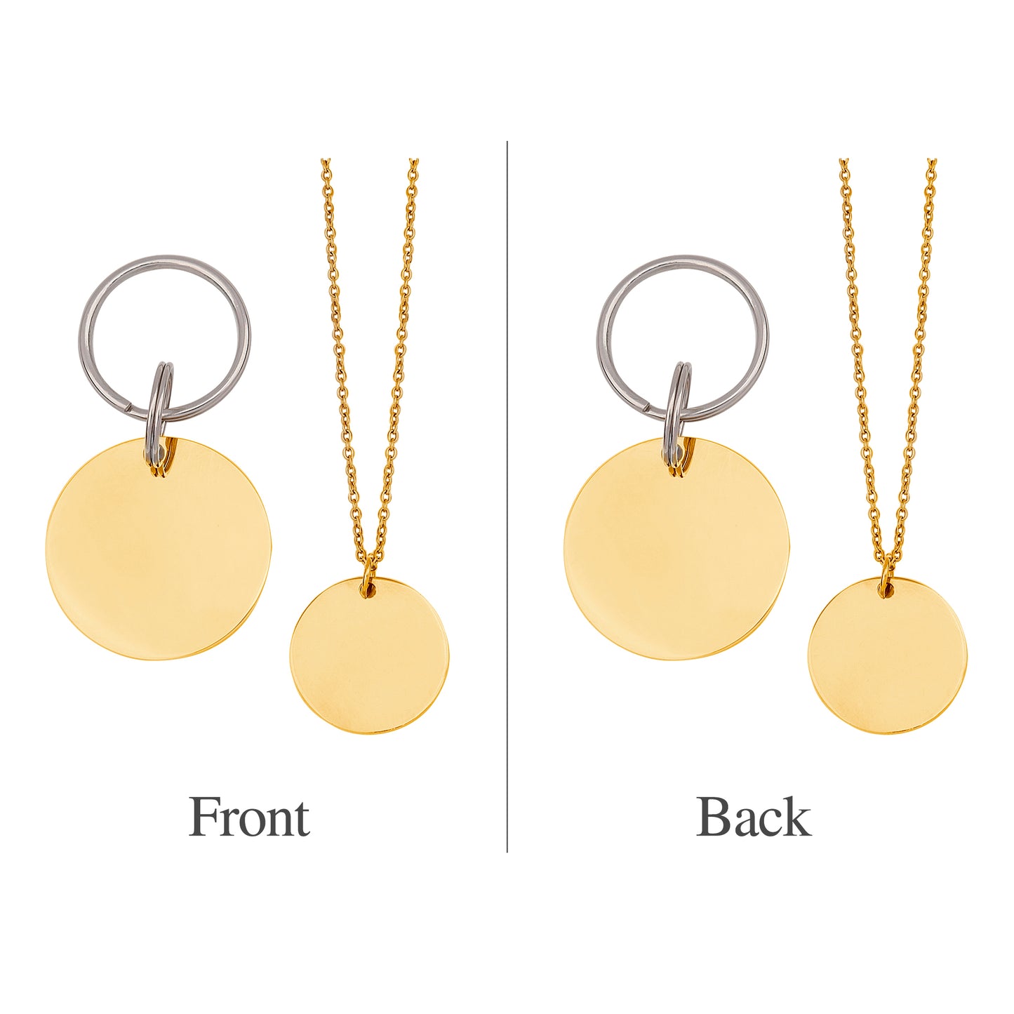 Round Pet Portrait Pet Id Dog Tag and Necklace