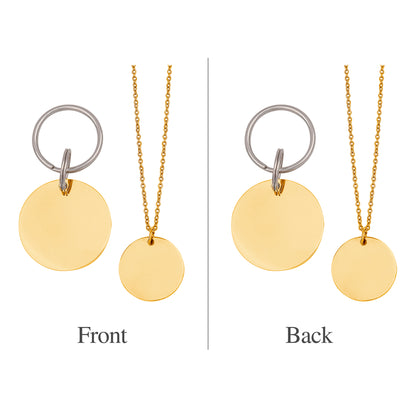 Round Pet Portrait Pet Id Dog Tag and Necklace